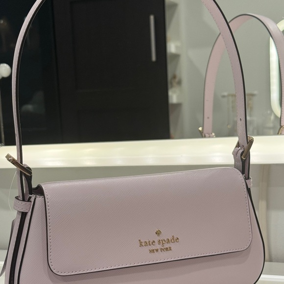Kate Spade Pink Madison Saffiano Leather Small Flap Shoulder Bag - Picture 1 of 7